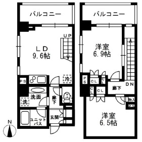 レジディア中落合　C501号室　間取り