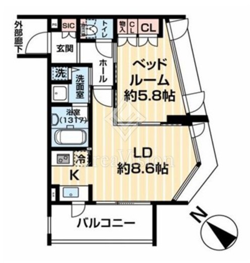 クオリア御茶ノ水　1002号室　間取り