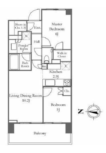 パークホームズ南麻布ザレジデンス　2F6号室　間取り