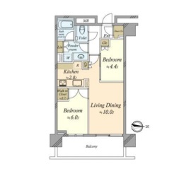 パークホームズ南麻布ザレジデンス　6F1号室　間取り