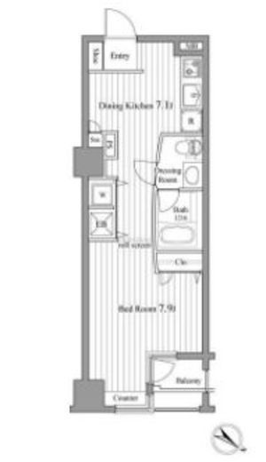 ブロードシティ東京　302号室　間取り