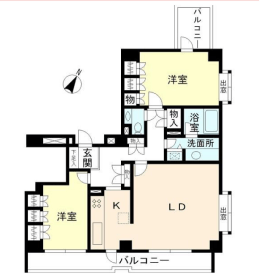 ベルメゾン南麻布　402号室　間取り