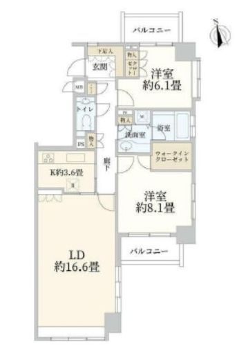 サンクタス有栖川　502号室　間取り