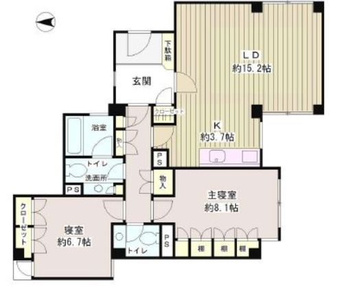 ライトウェル高輪　102号室　間取り