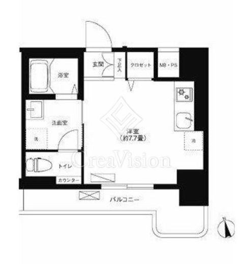 リーノ新宿若松町　1001号室　間取り