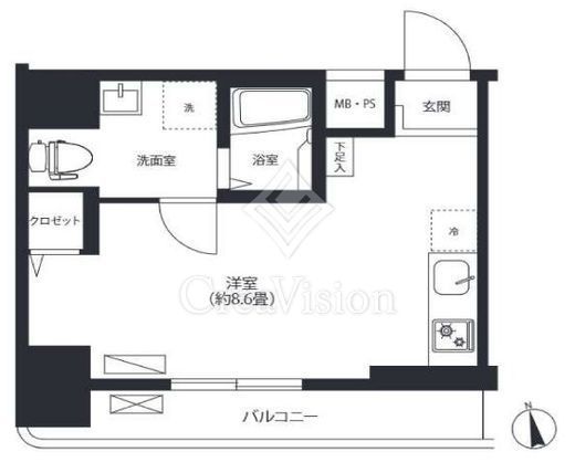 リーノ新宿若松町　1002号室　間取り