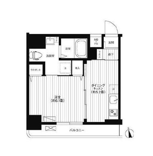 リーノ新宿若松町　402号室　間取り