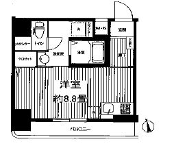 リーノ新宿若松町　902号室　間取り