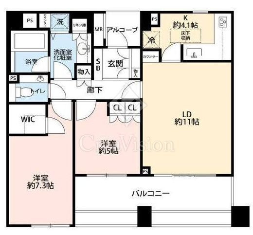 グランベスタージュ代々木　106号室　間取り