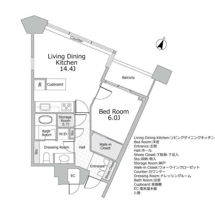 パークコート赤坂ザ・タワー　3F号室　間取り
