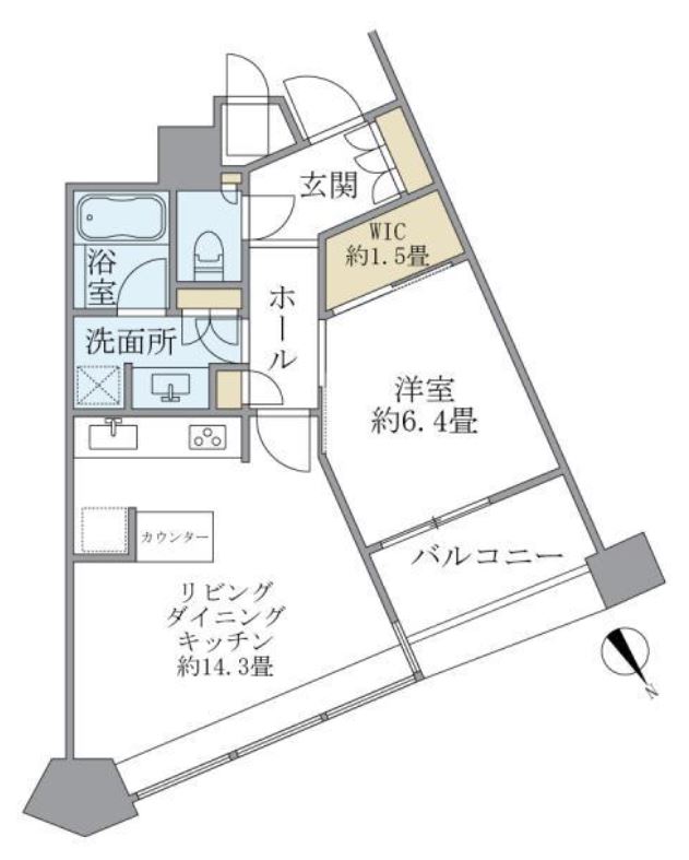 パークコート赤坂ザ・タワー　701号室　間取り
