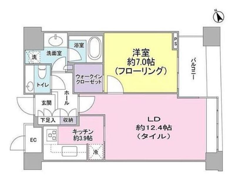 パークコート赤坂ザ・タワー　2405号室　間取り