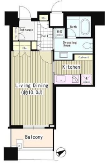 パークコート赤坂ザ・タワー　1705号室　間取り