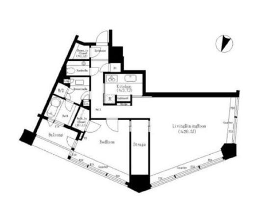 パークコート赤坂ザ・タワー　3112号室　間取り