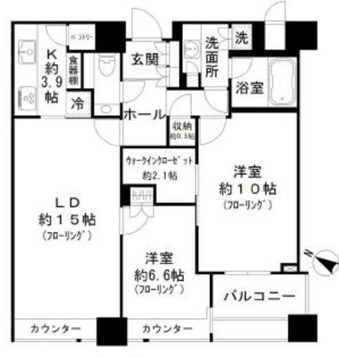 パークコート赤坂ザ・タワー　3209号室　間取り