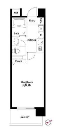カスタリア新宿御苑2　403号室　間取り