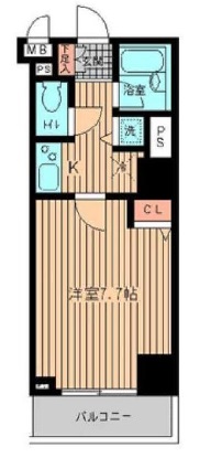 HF日本橋レジデンス　803号室　間取り