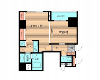 HF日本橋レジデンス　804号室　間取り