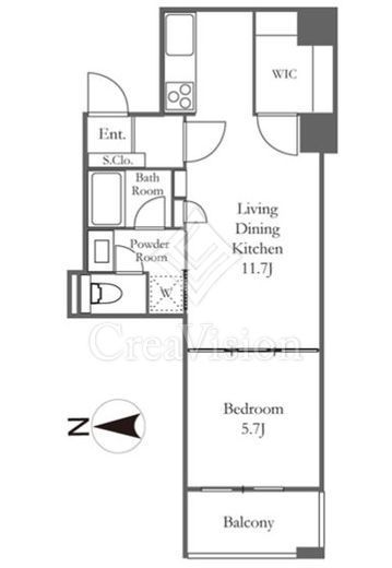 リバーシティ21イーストタワーズ2　1114号室　間取り