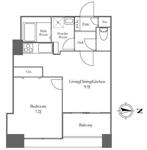 リバーシティ21イーストタワーズ2　1505号室　間取り