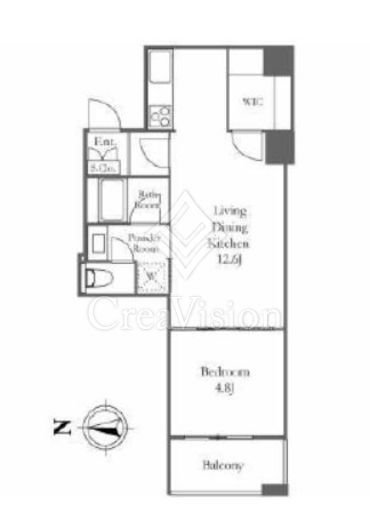 リバーシティ21イーストタワーズ2　1614号室　間取り