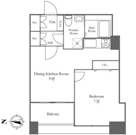 リバーシティ21イーストタワーズ2　3311号室　間取り