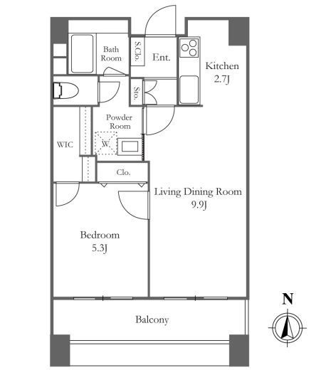 リバーシティ21イーストタワーズ2　4009号室　間取り