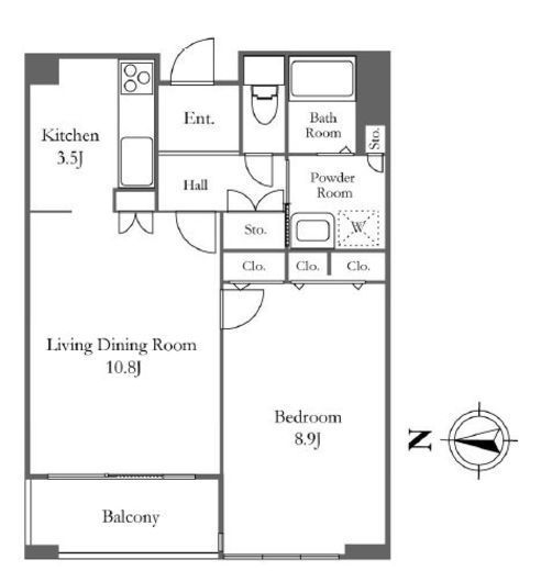 リバーシティ21イーストタワーズ2　4214号室　間取り