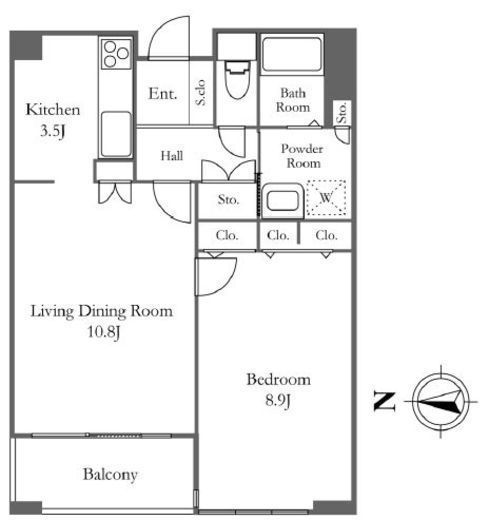 リバーシティ21イーストタワーズ2　813号室　間取り