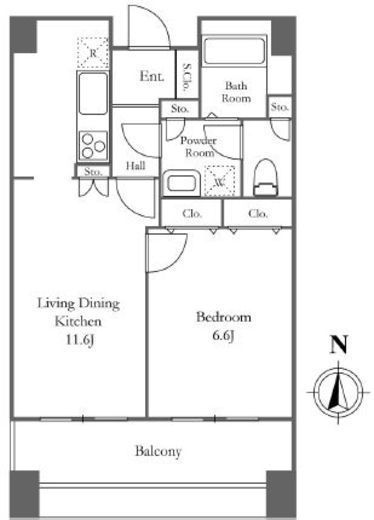 リバーシティ21イーストタワーズ2　907号室　間取り