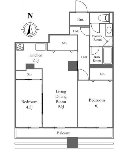 リバーシティ21イーストタワーズ　10-1508号室　間取り