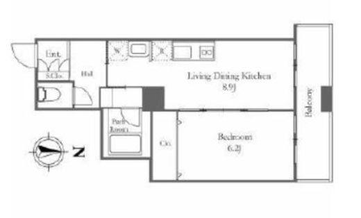 リバーシティ21イーストタワーズ　10-1701号室　間取り