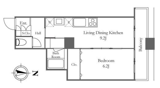 リバーシティ21イーストタワーズ　10-1801号室　間取り