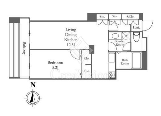 リバーシティ21イーストタワーズ　10-1810号室　間取り