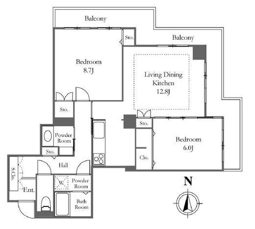 リバーシティ21イーストタワーズ　10-1902号室　間取り