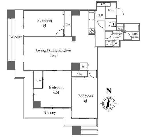 リバーシティ21イーストタワーズ　10-2109号室　間取り
