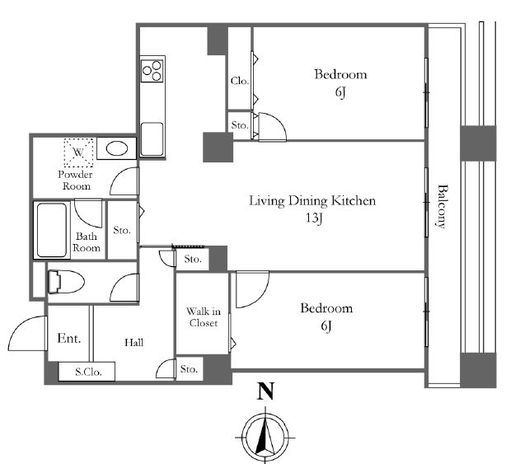 リバーシティ21イーストタワーズ　10-2503号室　間取り
