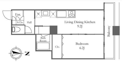 リバーシティ21イーストタワーズ　10-2801号室　間取り
