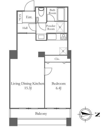 リバーシティ21イーストタワーズ　10-3504号室　間取り