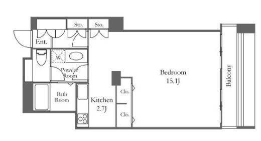 リバーシティ21イーストタワーズ　10-3505号室　間取り