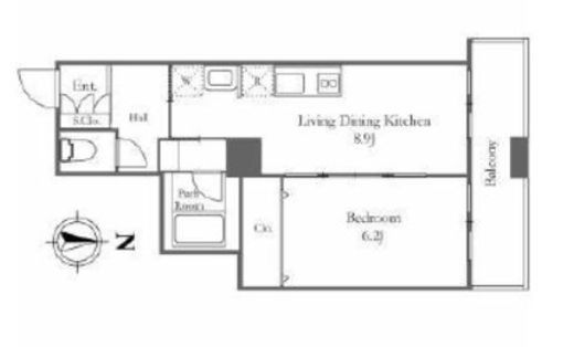 リバーシティ21イーストタワーズ　10-3601号室　間取り