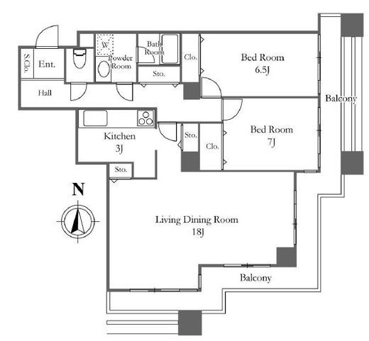 リバーシティ21イーストタワーズ　10-605号室　間取り