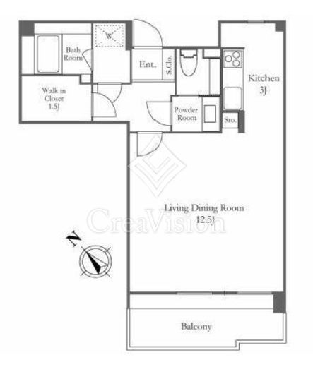 リバーシティ21イーストタワーズ　7-405号室　間取り