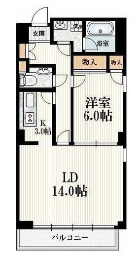 原宿パークハウス　203号室　間取り