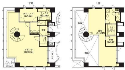 ボルト青山1丁目デュアルス　1102号室　間取り