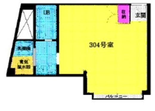バアクレイ南麻布　304号室　間取り