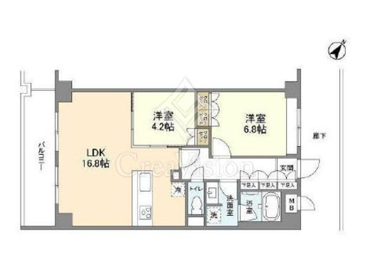 セレッソ幡ヶ谷　221号室　間取り