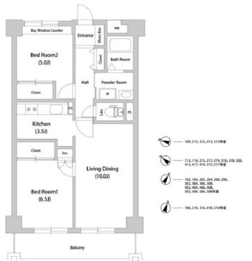 セレッソ幡ヶ谷　315号室　間取り