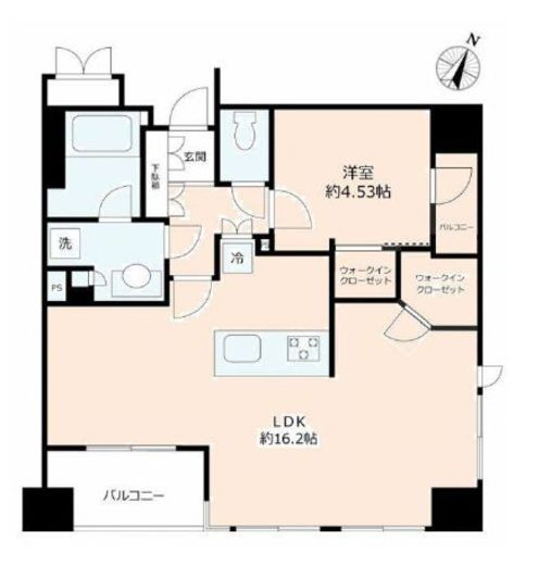 東京日本橋シティタワー　502号室　間取り