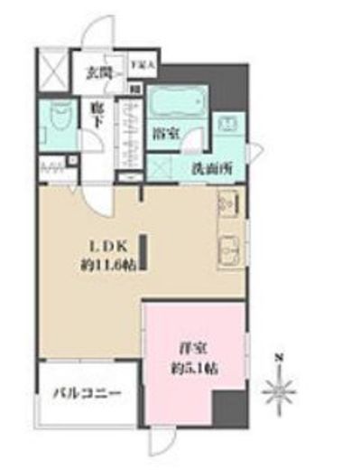 グリーンパーク銀座エスト　1002号室　間取り